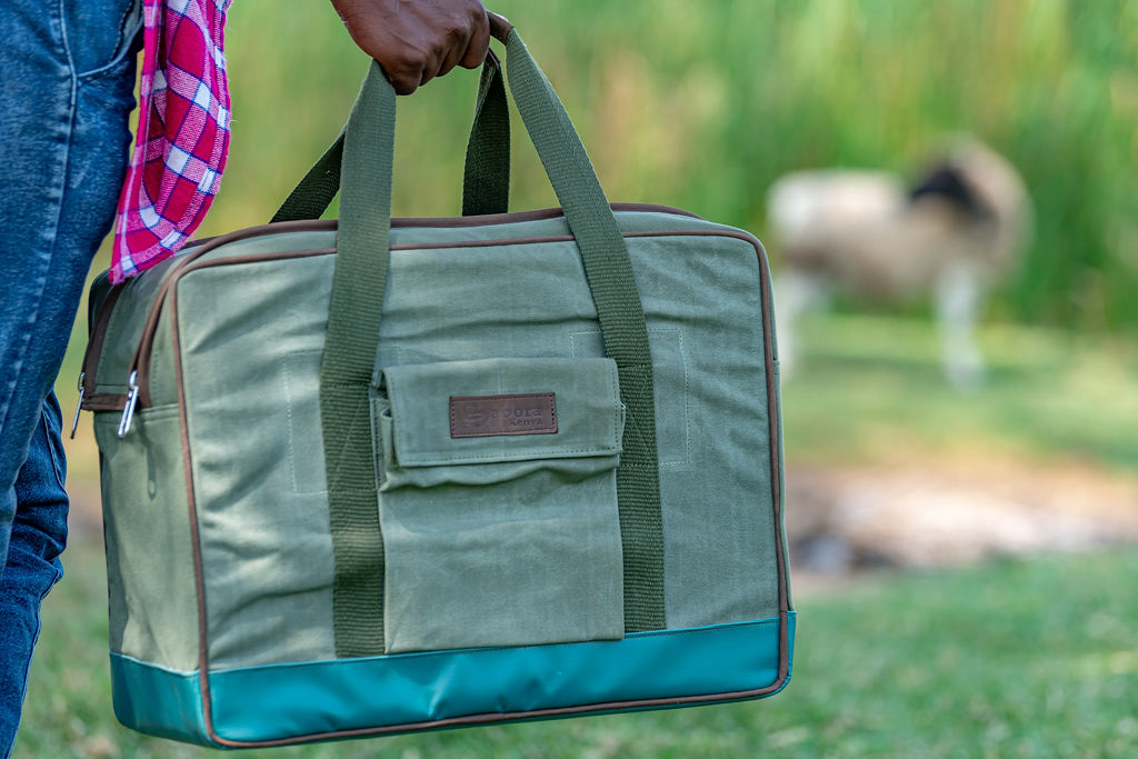 Safari Cooler in Green Canvas - Image 11