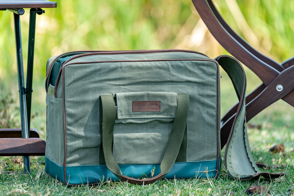 Safari Cooler in Green Canvas - Image 12