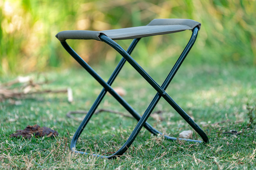 Foldable Camping/Fishing Stool in Green Ripstop - Image 2