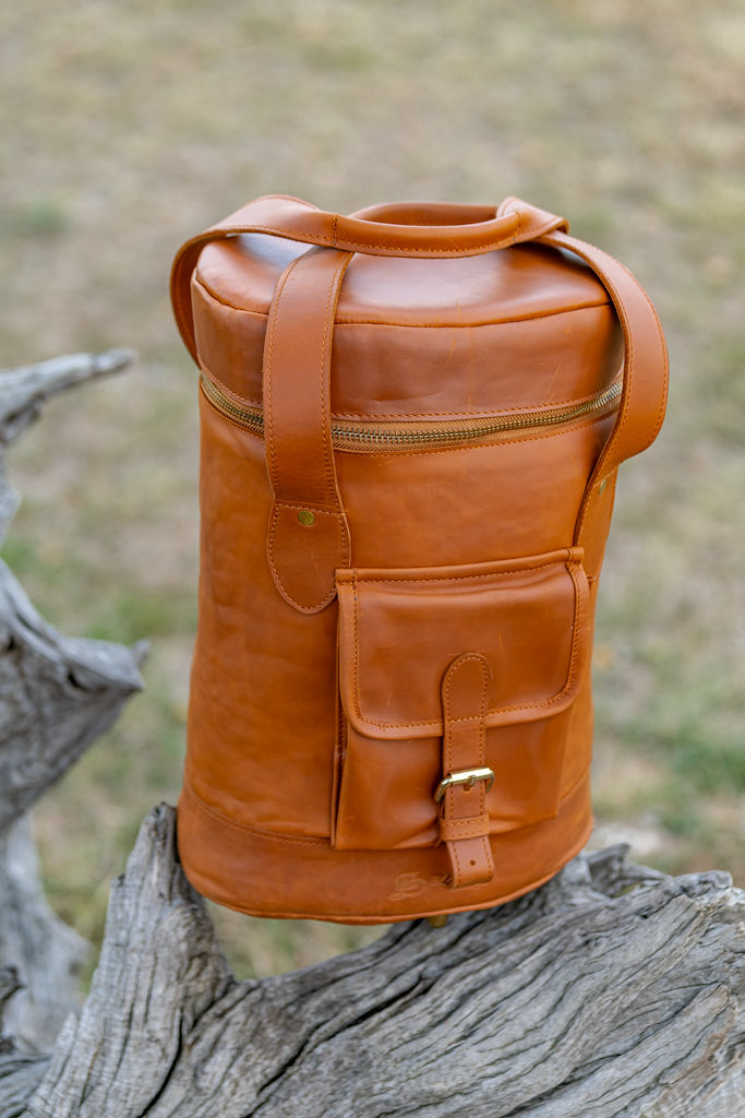 Tan Leather Champagne Cooler - Image 4