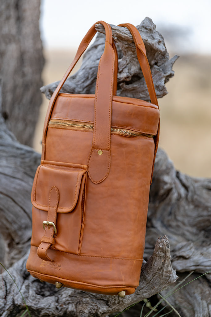 Tan Leather Champagne Cooler - Image 6