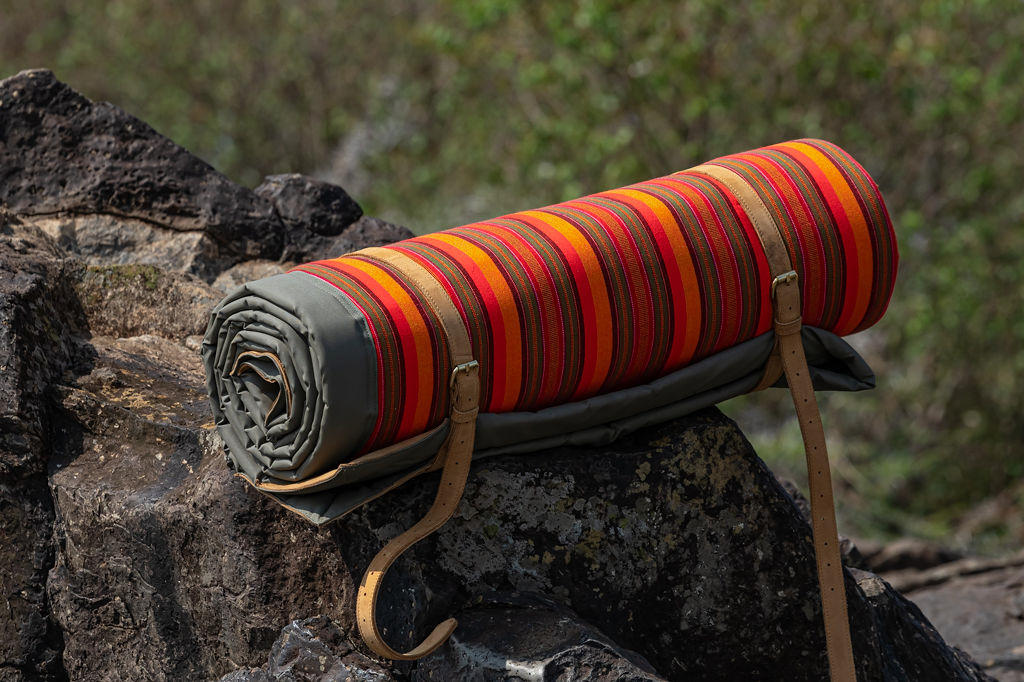 Picnic Mat in Green Ripstop & Maasai Shuka - Image 14