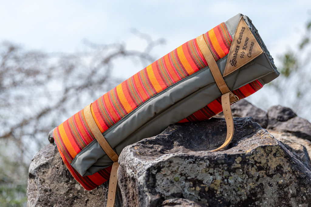 Picnic Mat in Green Ripstop & Maasai Shuka - Image 12
