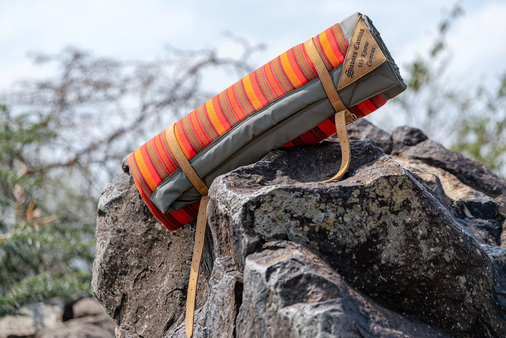 Picnic Mat in Green Ripstop & Maasai Shuka - Image 13