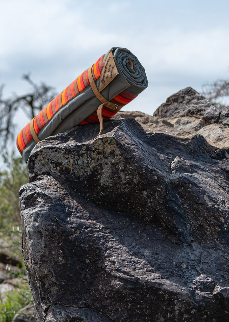 Picnic Mat in Green Ripstop & Maasai Shuka - Image 6