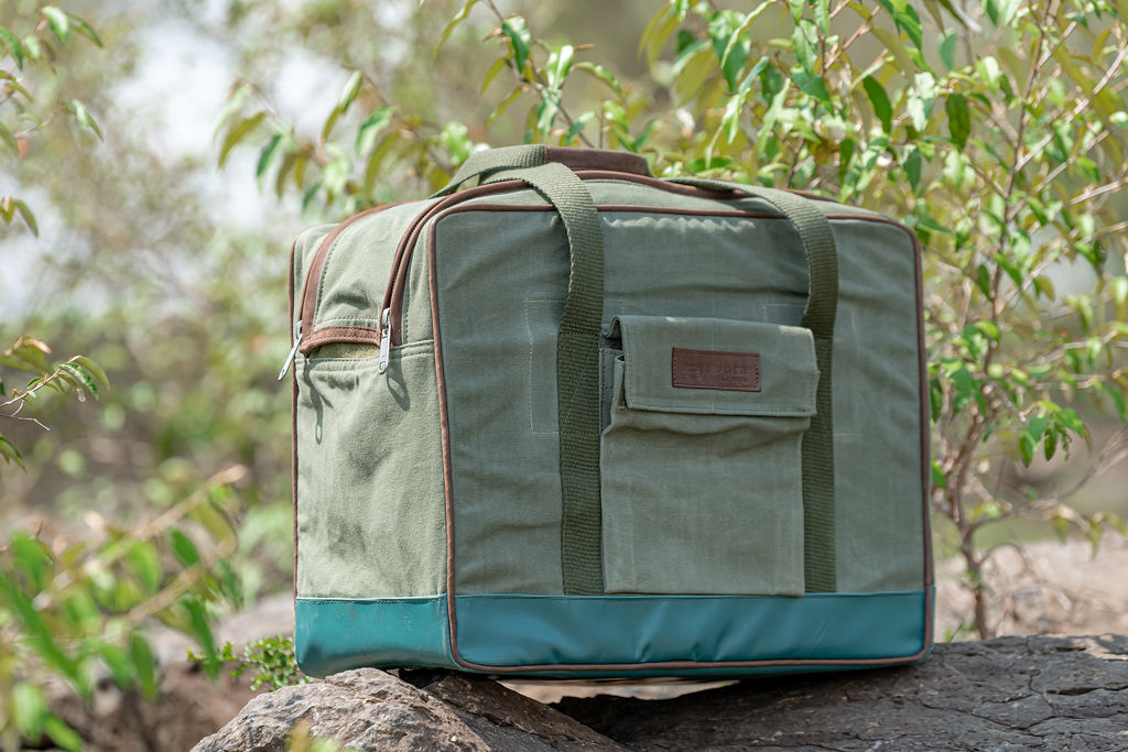 Safari Cooler in Green Canvas - Image 5