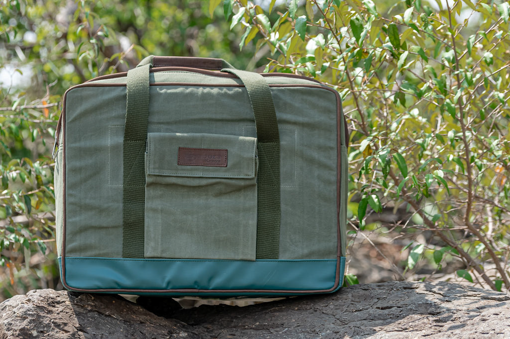Safari Cooler in Green Canvas - Image 4