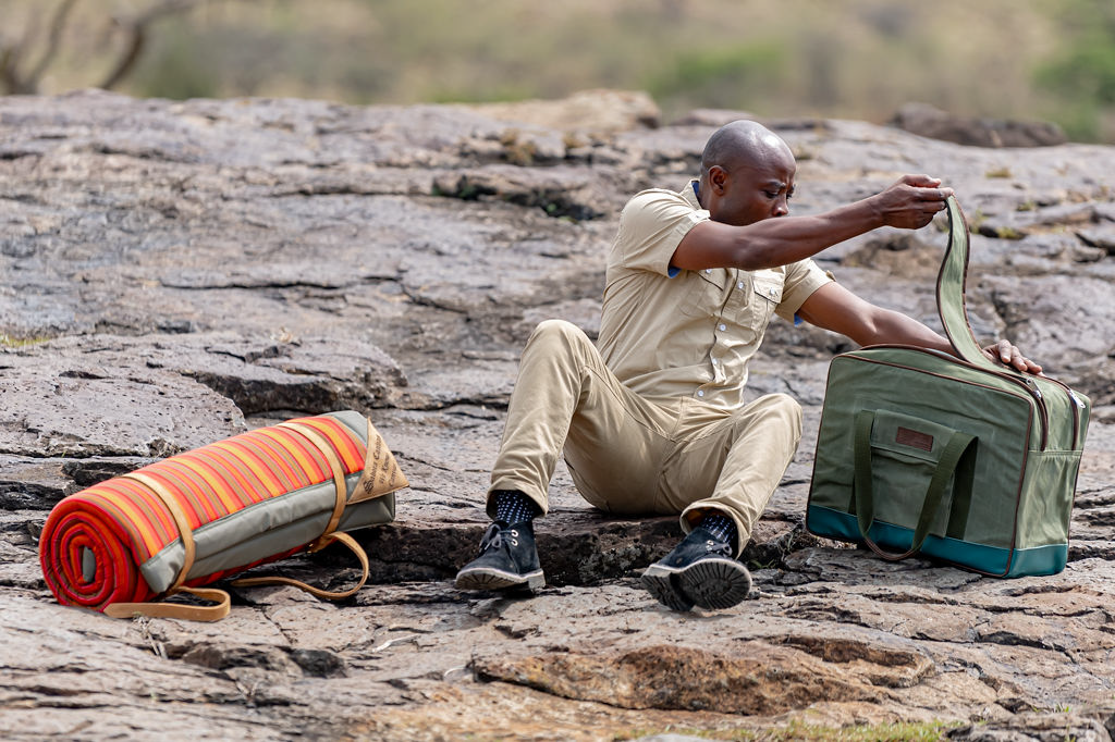 Picnic Mat in Green Ripstop & Maasai Shuka - Image 15