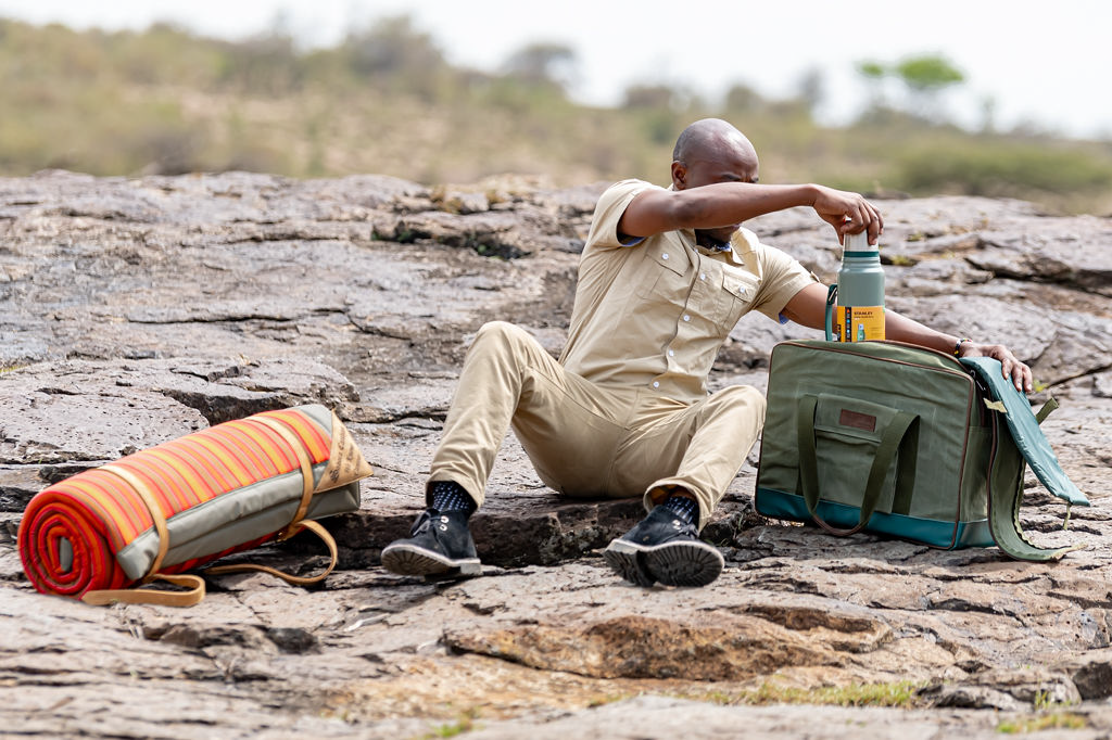 Picnic Mat in Green Ripstop & Maasai Shuka - Image 16