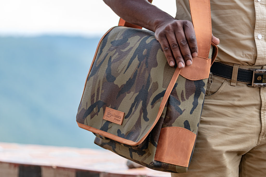 Messenger Bag in Ripstop & Leather - Image 5