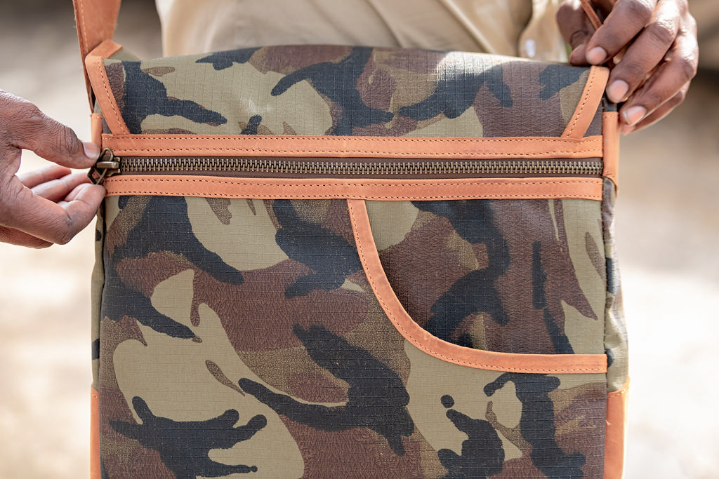 Messenger Bag in Ripstop & Leather - Image 9