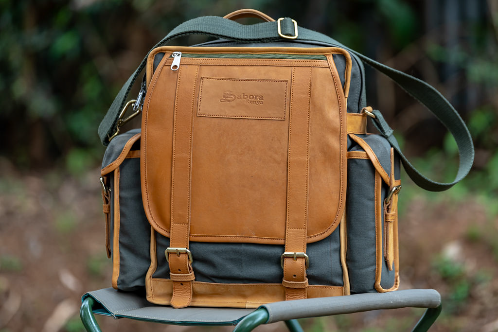 Green Canvas Backpack with Side Pockets - Image 3