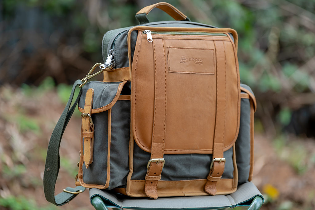 Green Canvas Backpack with Side Pockets - Image 4