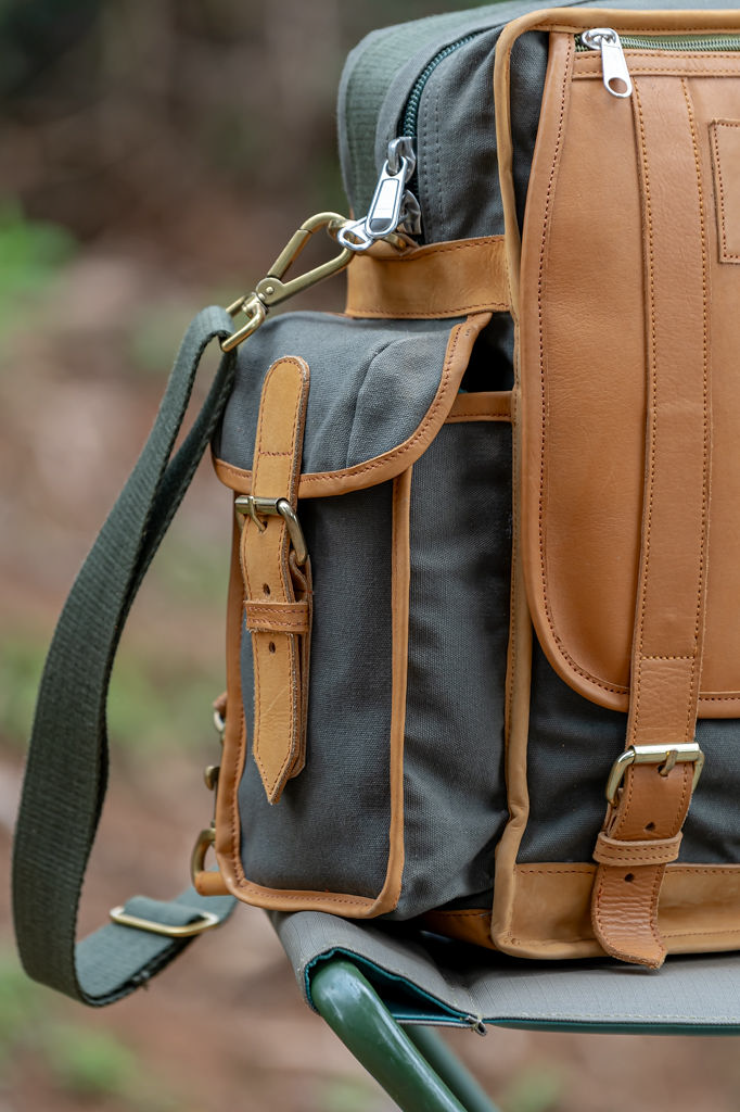 Green Canvas Backpack with Side Pockets - Image 5