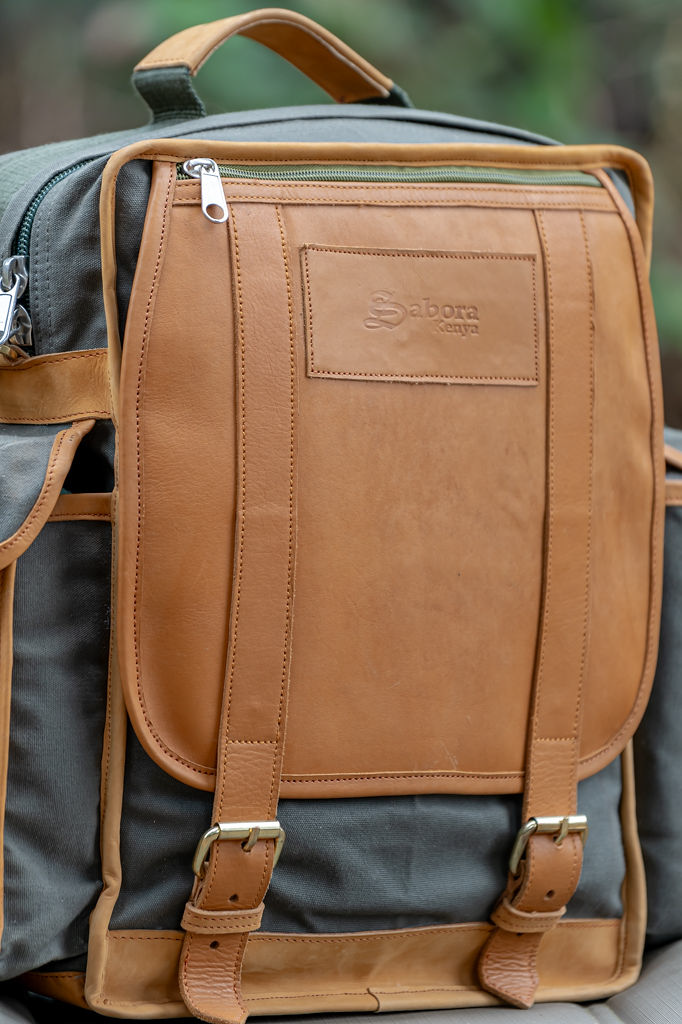 Green Canvas Backpack with Side Pockets - Image 6