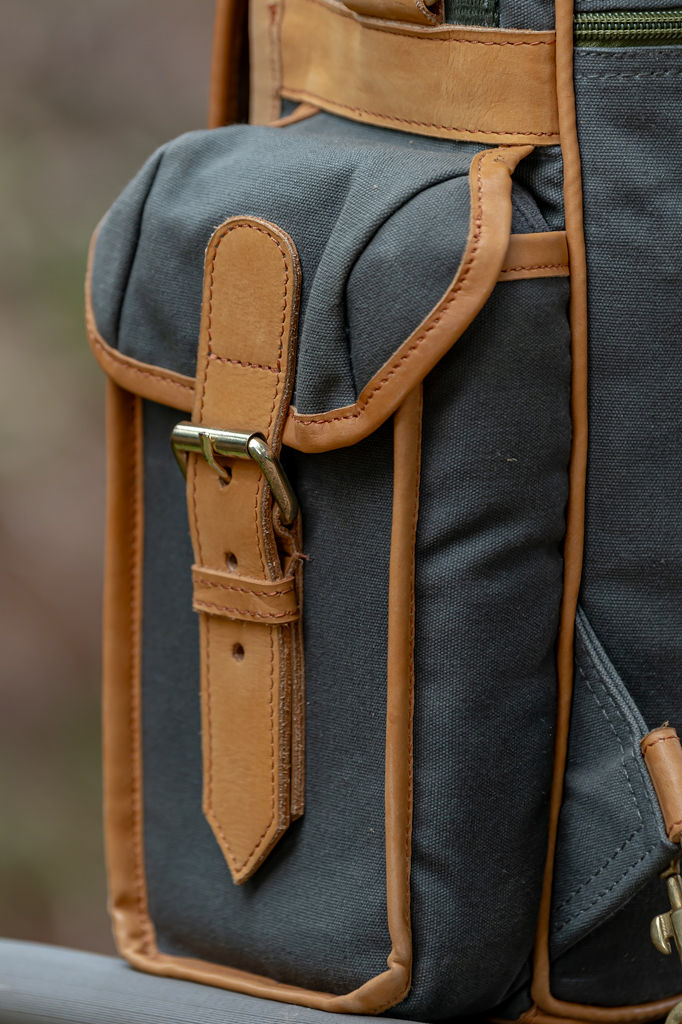 Green Canvas Backpack with Side Pockets - Image 8