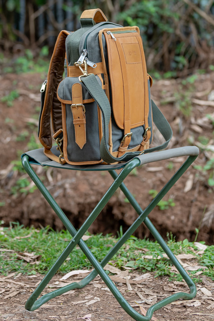 Green Canvas Backpack with Side Pockets - Image 14