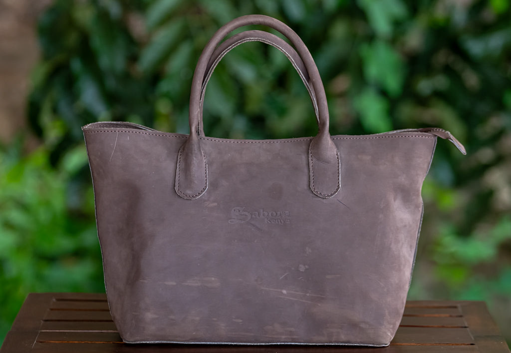 Mocca Leather Ladies Handbag - Image 2