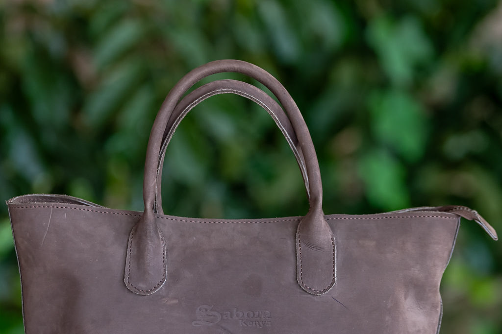 Mocca Leather Ladies Handbag - Image 3