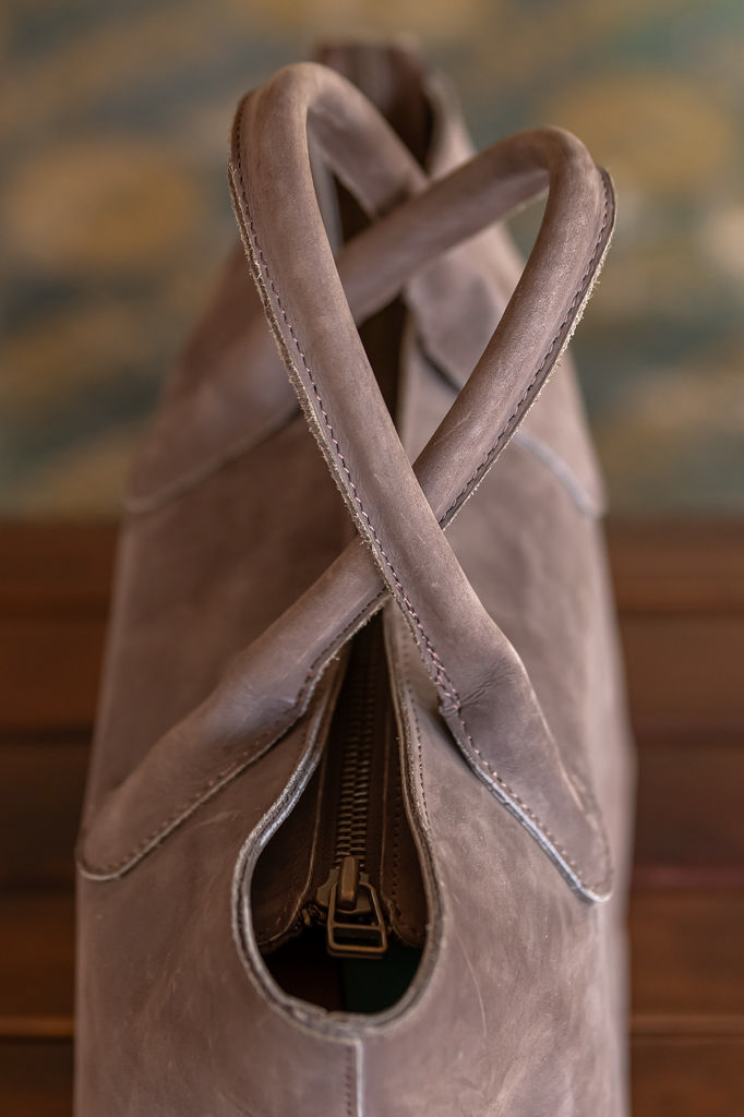 Mocca Leather Ladies Handbag - Image 6