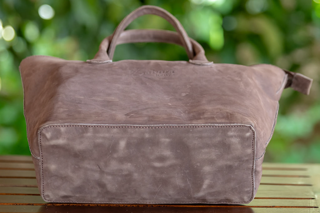 Mocca Leather Ladies Handbag - Image 7