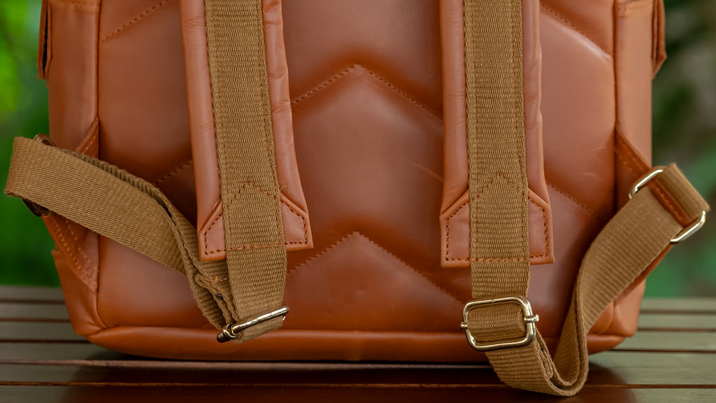 Glossy Chestnut Leather Backpack (Classic) - Image 7