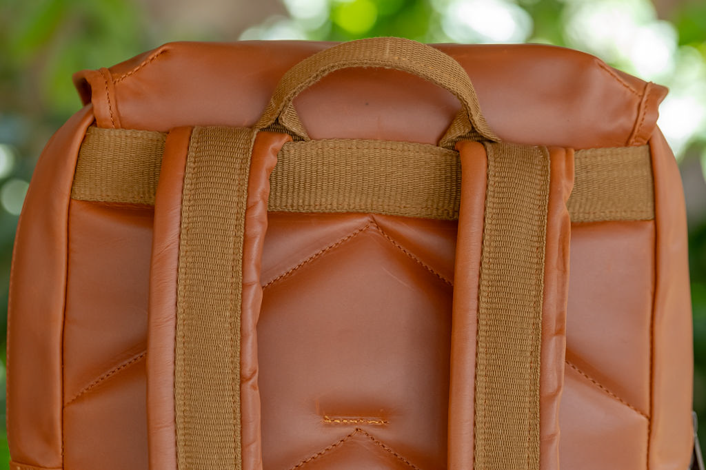 Glossy Chestnut Leather Backpack (Classic) - Image 8