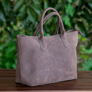 Mocca Leather Ladies Handbag