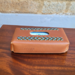 Beaded Leather Serviette / Tissue Box Cover