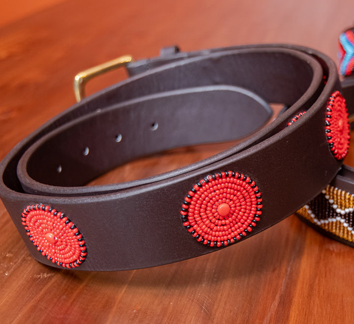 Kinyata Traditional Maasai Belt (Beaded Leather)