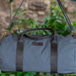 Explorer Bag in Grey Ripstop & Mocca Leather