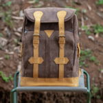 Canvas & Leather Backpack – Brown & Tan