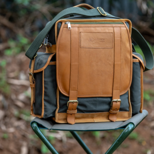 Green Canvas Backpack with Side Pockets