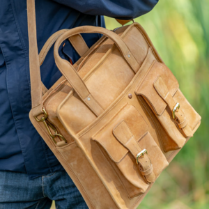 Tan Leather Laptop Bag