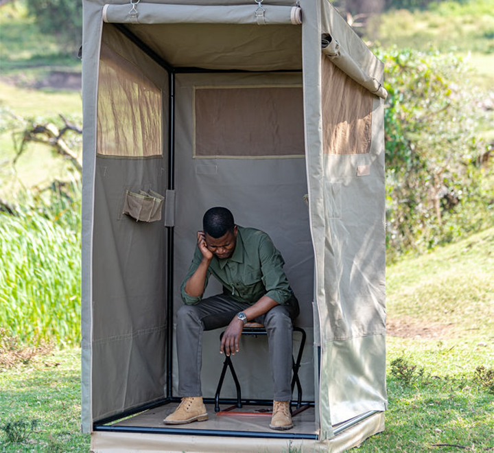 Foldable Toilet Cubicle and Cover