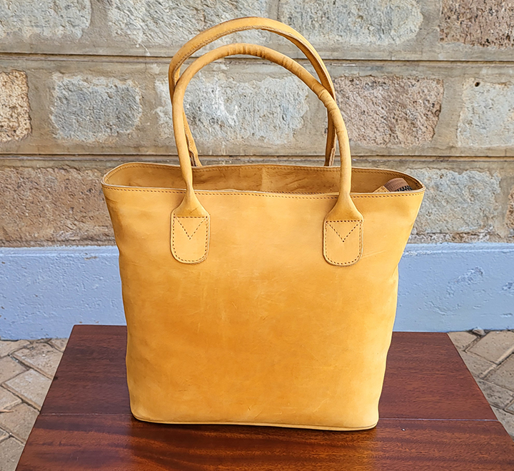 Small Tan Leather Bag - Image 5