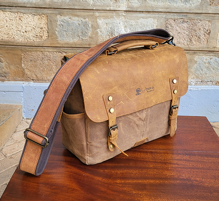 Waxed Canvas Laptop Bag - Image 4