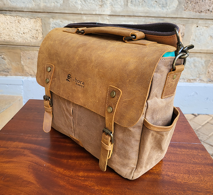 Waxed Canvas Laptop Bag - Image 6