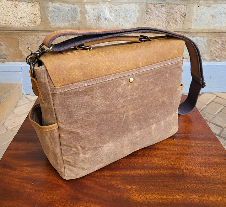 Waxed Canvas Laptop Bag - Image 7