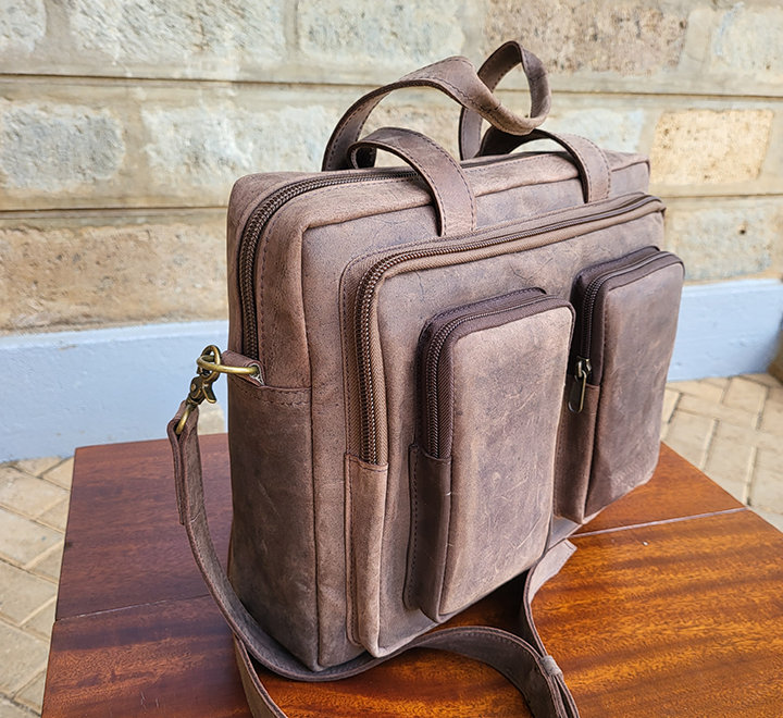 Leather Laptop Briefcase - Image 2