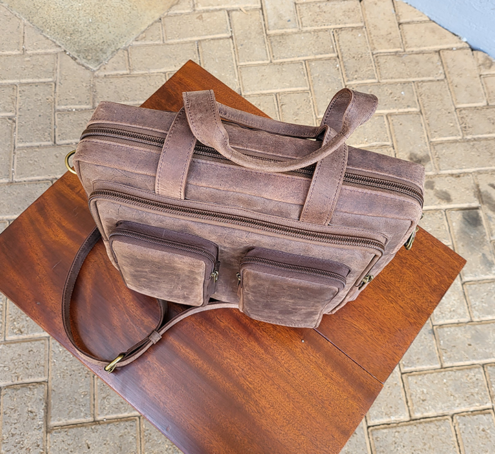 Leather Laptop Briefcase - Image 4