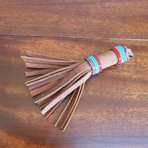 Beaded Leather Key Holder