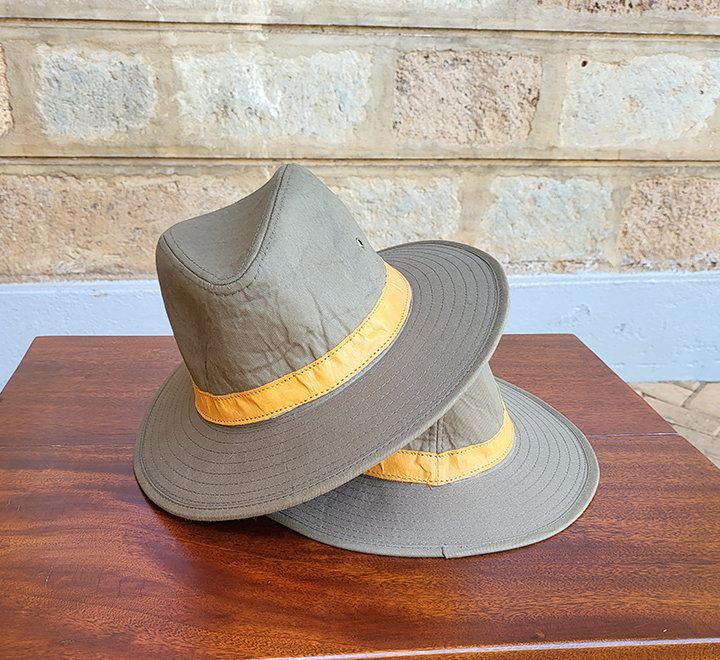Classy Safari Hat- In green canvas - Image 2