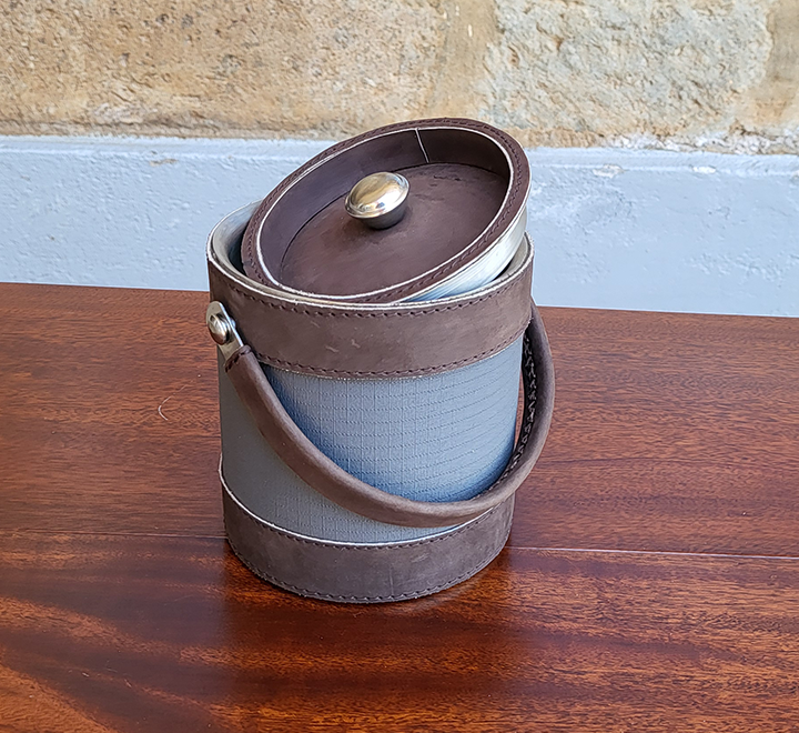 Ripstop & Leather Ice Bucket – Grey Ripstop - Image 6