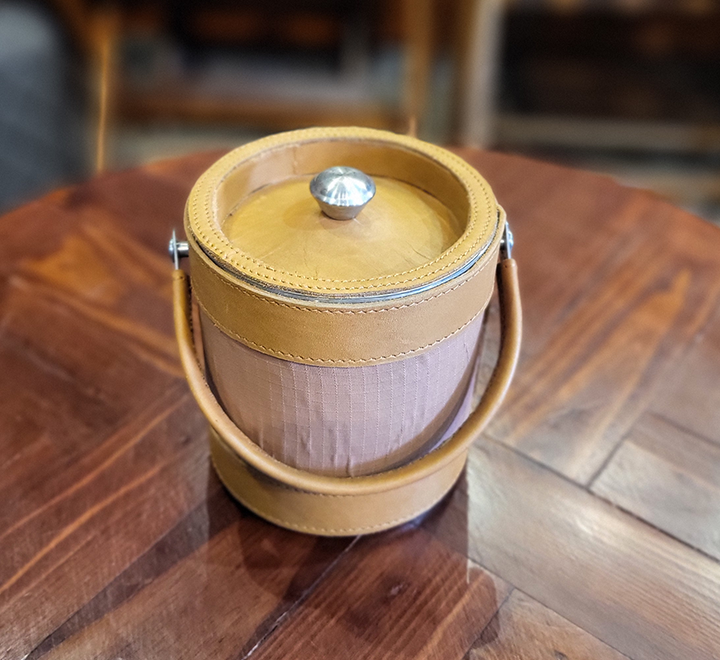Ripstop & Leather Ice Bucket – Grey Ripstop - Image 8
