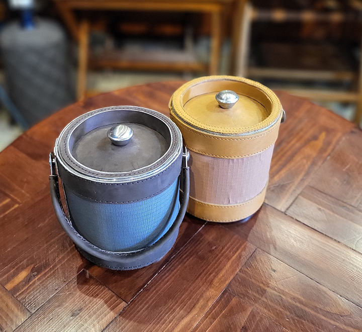 Ripstop & Leather Ice Bucket – Grey Ripstop - Image 9