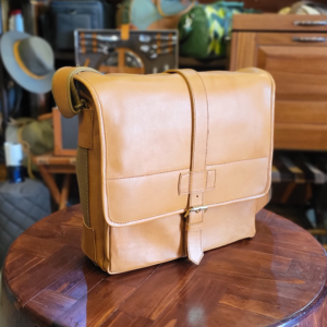 Pull Up Leather Messenger Bag