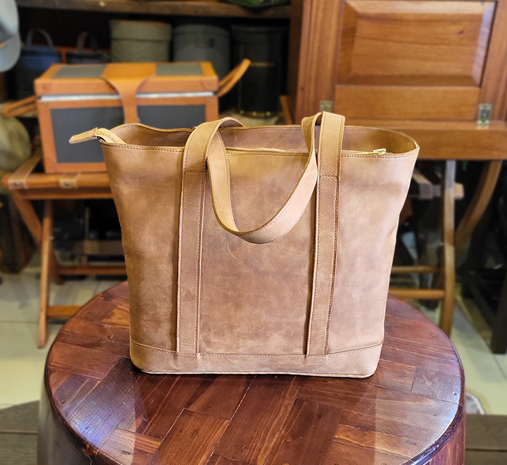 Tan Leather Ladies Handbag