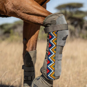 Canvas and Beaded Horse Leg Cover