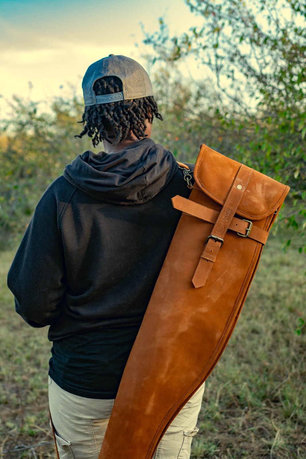 Gun case in tan leather - Image 3
